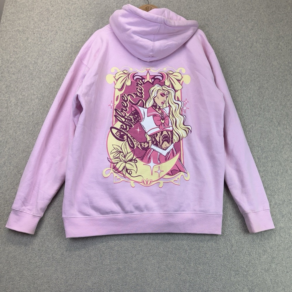 Jeffree Star Fashion Pink Graphic Pullover Hoodie Size L